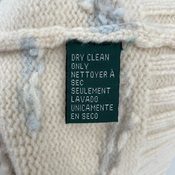 Vintage Ralph Lauren Wool Sweater Sled Dog Huskies Winter Holiday Hoodie Size S - Picture 11 of 16